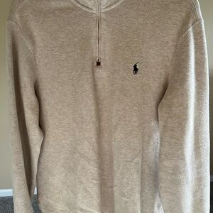 Polo by Ralph Lauren Men's Tan Zip-Up Sweater